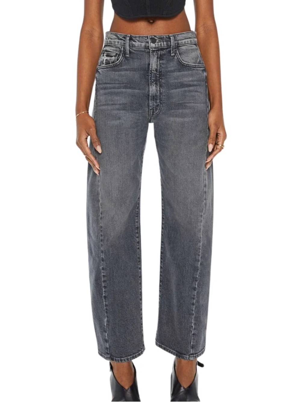 MOTHER The Half Pipe Flood High Rise Jeans in Outta Sight